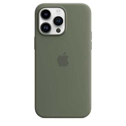 APPLE iPhone 14 Pro Max MagSafe szilikontok – olíva