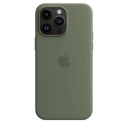 APPLE iPhone 14 Pro Max MagSafe szilikontok – olíva