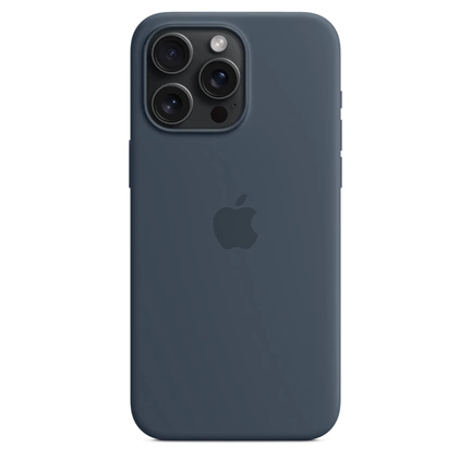 APPLE iPhone 15 Pro Max MagSafe szilikontok – viharkék
