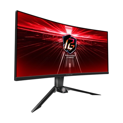 ASROCK Phantom Gaming PG34WQ15R2B 34" WQHD ívelt 1500R VA 165Hz 1ms