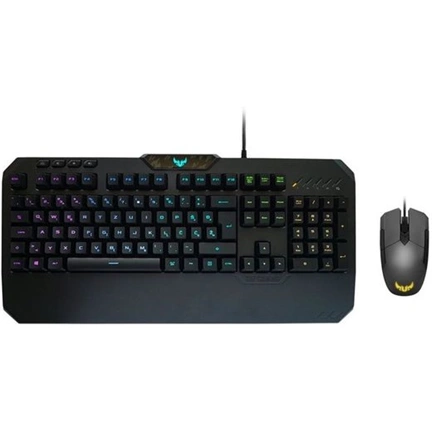 ASUS TUF Gaming K5 HUN fekete USB világító billentyűzet + TUF Gaming M5 gamer egér ASUS TUF Gaming K5 HUN fekete USB világító billentyűzet + TUF Gaming M5 gamer egér