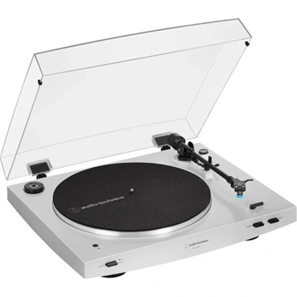 AUDIO TECHNIKA AT-LP60XBTWH szíjhajtású lemezjátszó, BT, teljesen automatikus működtetésű, fehér