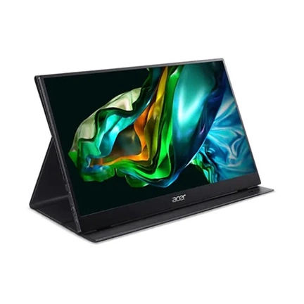 Acer PM161QB1bmiuux hordozható monitor 15,6", 16:9 FHD, IPS, 60Hz, AdaptiveSync, 4ms, 250nits, HDMI, 2xUSB-C, MM, fekete