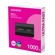 Adata SD810 - külső SSD, USB 3.2 Gen 2x2, 2000MB/s, 1TB, fekete