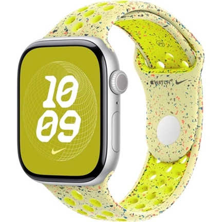 Apple 46 mm-es neonzöld csobbanás Nike sportszíj – S/M