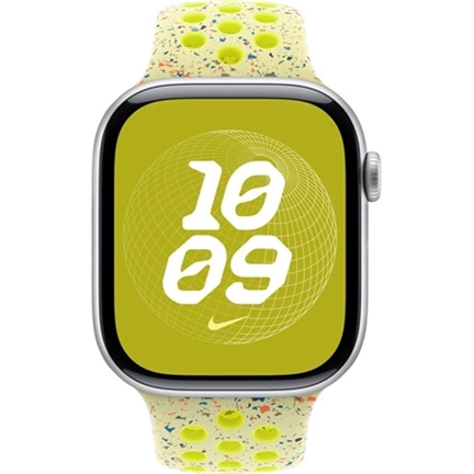 Apple 46 mm-es neonzöld csobbanás Nike sportszíj – S/M