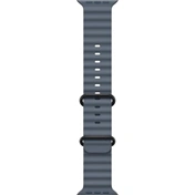 Apple 49 mm-es Óceán szíj – acélkék – fekete titán