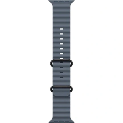 Apple 49 mm-es Óceán szíj – acélkék – fekete titán