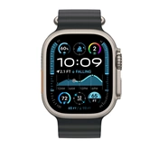Apple 49 mm-es fekete Óceán szíj – natúr titán