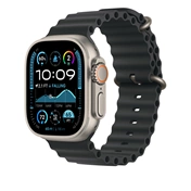 Apple 49 mm-es fekete Óceán szíj – natúr titán