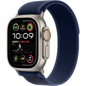 Apple 49 mm-es kék Terep pánt – S/M – natúr titán