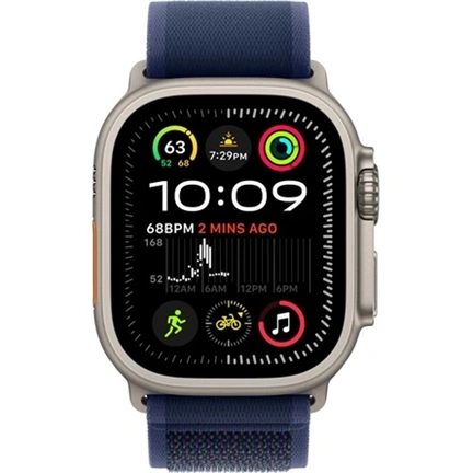 Apple 49 mm-es kék Terep pánt – S/M – natúr titán