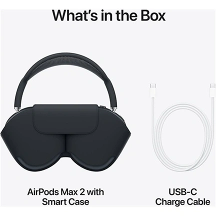 Apple AirPods Max 2 fejhallgató - Bluetooth 5.3 + USB-C, Hi-Fi hangzás, aktív zajkioltás, csillagfény