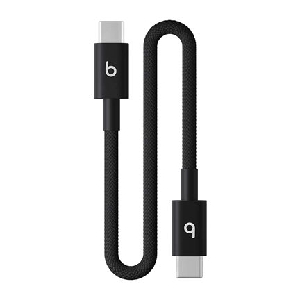Apple Beats USB-C – USB-C szőtt borítású rövid kábel (20 cm) – fotonfekete