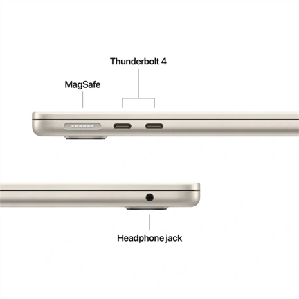 Apple MacBook Air notebook 13,6" M5 (10 magos CPU, 10 magos GPU), 16GB, 1TB SSD – csillagfény