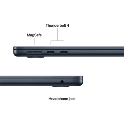 Apple MacBook Air notebook 13,6" M5 (10 magos CPU, 10 magos GPU), 24GB, 1TB SSD – éjfekete