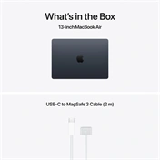 Apple MacBook Air notebook 13,6" M5 (10 magos CPU, 8 magos GPU), 16GB, 512GB SSD – éjfekete