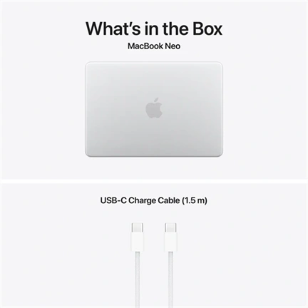 Apple MacBook Neo notebook 13" A18 Pro (6 magos CPU, 5 magos GPU), 8GB, 512GB SSD – ezüst