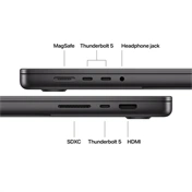 Apple MacBook Pro notebook 16" M5 Max (18 magos CPU, 40 magos GPU), 48GB, 2TB SSD – asztrofekete