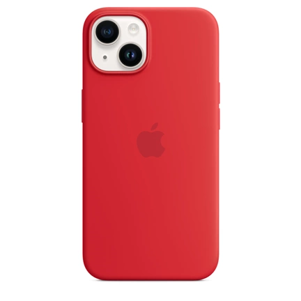Apple MagSafe-rögzítésű iPhone 14-szilikontok – (PRODUCT)RED