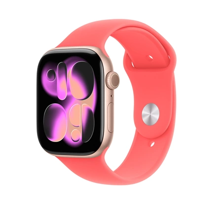 Apple Watch 46mm-es sportszíj, élénk guava – S/M