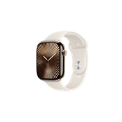 Apple Watch S10 Cellular 46mm Gold Titanium Case with Starlight Sport Band - M/L Okosóra