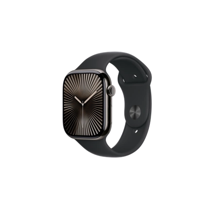 Apple Watch S10 Cellular 46mm Slate Titanium Case with Black Sport Band - M/L Okosóra
