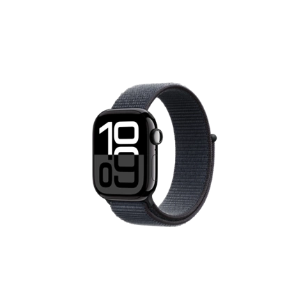 Apple Watch S10 GPS 42mm Jet Black Alu Case with Ink Sport Loop Okosóra