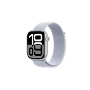 Apple Watch S10 GPS 46mm Silver Alu Case with Blue Cloud Sport Loop Okosóra