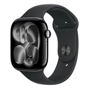 Apple Watch S11 okosóra – Cellular (46mm) kozmoszfekete alumínium tok, fekete M/L sportszíjas