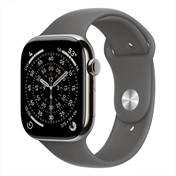 Apple Watch S11 okosóra – Cellular (46mm) natúr titánium tok, kőszürke S/M sportszíjas