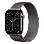 Apple Watch S11 okosóra – Cellular (46mm) palaszürke titánium tok, palaszürke S/M milánói szíjas