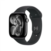 Apple Watch S11 okosóra – GPS-es (42mm) kozmoszfekete alumínium tok, fekete S/M sportszíjas