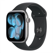 Apple Watch S11 okosóra – GPS-es (46mm) asztroszürke alumínium tok, fekete M/L sportszíjas