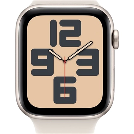 Apple Watch SE2 v3 Cellular (44mm) csillagfény alumínium tok, csillagfény sportszíj (M/L) okosóra