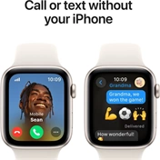 Apple Watch SE2 v3 Cellular (44mm) csillagfény alumínium tok, csillagfény sportszíj (M/L) okosóra