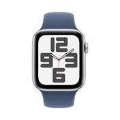Apple Watch SE2 v3 GPS (40mm) ezüst alumínium tok, denim sportszíj (M/L) okosóra