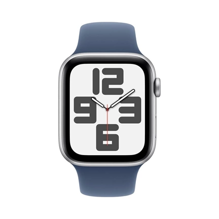 Apple Watch SE2 v3 GPS (40mm) ezüst alumínium tok, denim sportszíj (M/L) okosóra