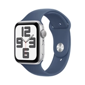Apple Watch SE2 v3 GPS (40mm) ezüst alumínium tok, denim sportszíj (M/L) okosóra