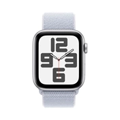 Apple Watch SE2 v3 GPS (40mm) ezüst alumínium tok, fakókék sportszíj okosóra