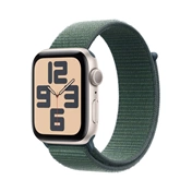 Apple Watch SE2 v3 GPS (44mm) csillagfény alumínium tok, tózöld sportszíj okosóra