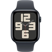 Apple Watch SE2 v3 GPS (44mm) éjfekete alumínium tok, éjfekete sportszíj (S/M) okosóra