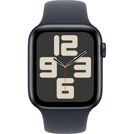 Apple Watch SE2 v3 GPS (44mm) éjfekete alumínium tok, éjfekete sportszíj (S/M) okosóra