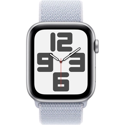 Apple Watch SE2 v3 GPS (44mm) ezüst alumínium tok, fakókék sportszíj okosóra