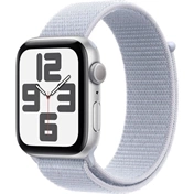 Apple Watch SE2 v3 GPS (44mm) ezüst alumínium tok, fakókék sportszíj okosóra