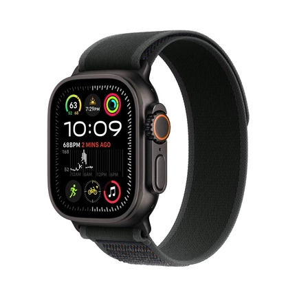 Apple Watch Ultra2 v2 Cellular 49mm Black Titanium Case with Black Trail Loop - M/L Okosóra Apple Watch Ultra2 v2 Cellular 49mm Black Titanium Case with Black Trail Loop - M/L Okosóra