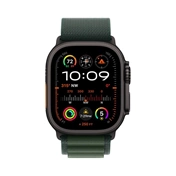 Apple Watch Ultra2 v2 Cellular 49mm Black Titanium Case with Dark Green Alpine Loop - Medium Okosóra
