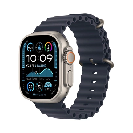 Apple Watch Ultra2 v2 Cellular 49mm Natural Titanium Case with Navy Ocean Band Okosóra Apple Watch Ultra2 v2 Cellular 49mm Natural Titanium Case with Navy Ocean Band Okosóra