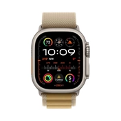 Apple Watch Ultra2 v2 Cellular 49mm Natural Titanium Case with Tan Alpine Loop - Large Okosóra