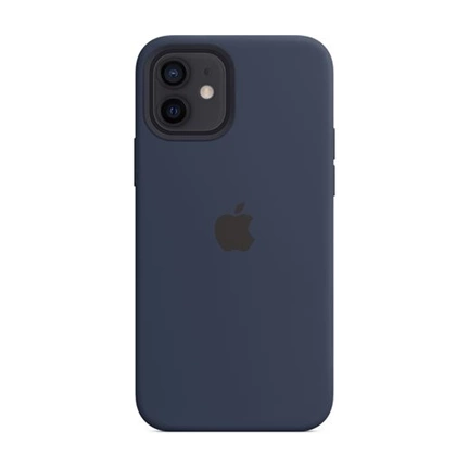Apple iPhone 12/12 Pro MagSafe Deep Navy tengerészkék szilikon tok